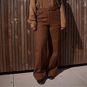 Vintage Gucci High Waisted Trouser Flared  Wool Pant 70’s